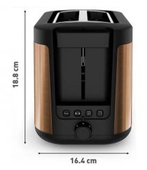 Tefal Тостер Tefal Coppertinto 850Вт, разморозка, пластик, бронзовый