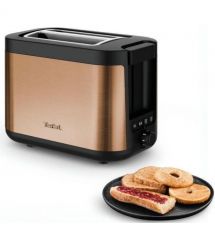 Tefal Тостер Tefal Coppertinto 850Вт, разморозка, пластик, бронзовый
