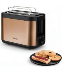 Tefal Тостер Tefal Coppertinto 850Вт, разморозка, пластик, бронзовый