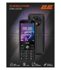 2E Мобильный телефон E280 2025 2.8" 2SIM, 1500мА•ч, чёрный