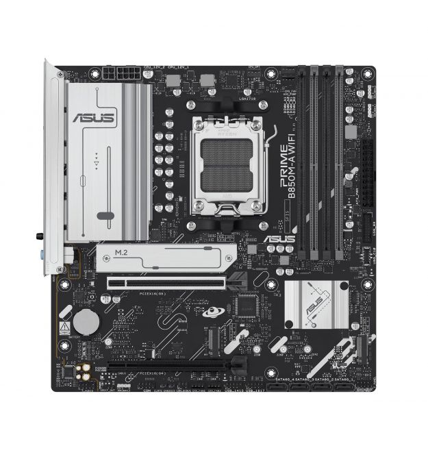 ASUS Материнcкая плата PRIME B850M-A WIFI sAM5 B850 4xDDR5 M.2 HDMI DP WiFi BT mATX