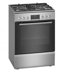 Bosch Плита Bosch комби, 66л, 60x60см, дисплей, конвекция, чугун, WOK, нержавеющая сталь