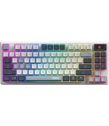 MSI Клавиатура механическая FORGE GK600 TKL W SKY UA 104key, mechanical Linear, USB-A, Wireless, Bluetooth