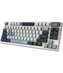 MSI Клавиатура механическая FORGE GK600 TKL W SKY UA 104key, mechanical Linear, USB-A, Wireless, Bluetooth