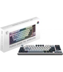MSI Клавиатура механическая FORGE GK600 TKL W SKY UA 104key, mechanical Linear, USB-A, Wireless, Bluetooth