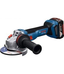 Bosch Шлифмашина угловая аккумуляторная GWS 18V-11S 125мм 18В 1x5А·час 0-9000об·мин 1.7кг кейс ЗП GAL1880CV