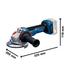 Bosch Шлифмашина угловая аккумуляторная GWS 18V-11S 125мм 18В 1x5А·час 0-9000об·мин 1.7кг кейс ЗП GAL1880CV