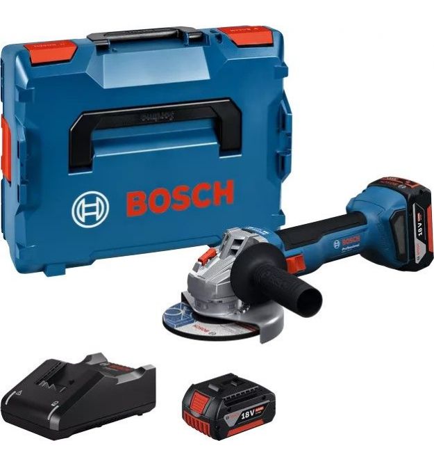 Bosch Шлифмашина угловая аккумуляторная GWS 18V-8 125мм 18В 2x5А·час 0-11000об·мин 1.7кг кейс ЗП GAL 18V-40