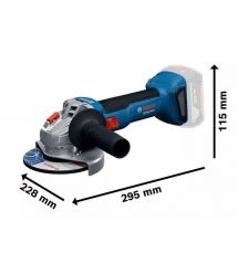 Bosch Шлифмашина угловая аккумуляторная GWS 18V-8 125мм 18В 2x4А·час 0-11000об·мин 1.7кг кейс ЗП GAL 18V-40