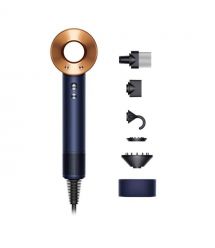 Dyson Фен HD07 Supersonic Prussian Blue/Rich Copper, 1600Вт, режимов-4, ионизиция, хол. обдув.. кейс для хранения, сине-медный