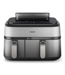 Philips Мультипечь Ovi Dual Steam 2750Вт, чаша-3+6л, сенсорное управл., 12 авто. программ. 2 кош., пластик/металл