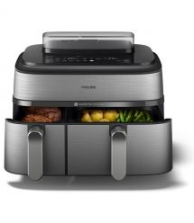 Philips Мультипечь Ovi Dual Steam 2750Вт, чаша-3+6л, сенсорное управл., 12 авто. программ. 2 кош., пластик/металл