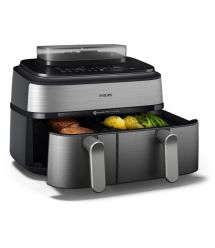 Philips Мультипечь Ovi Dual Steam 2750Вт, чаша-3+6л, сенсорное управл., 12 авто. программ. 2 кош., пластик/металл