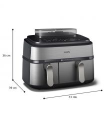 Philips Мультипечь Ovi Dual Steam 2750Вт, чаша-3+6л, сенсорное управл., 12 авто. программ. 2 кош., пластик/металл