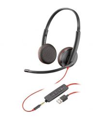 Poly Гарнитура компьютерная стерео On-ear Blackwire 3225 HS, USB-A, 3,5 мм, всенаправленный, черный