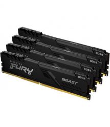 Kingston Память ПК Kingston DDR4 32GB KIT (8GBx4) 3200 FURY Beast