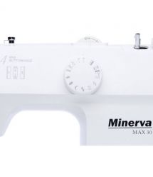 Minerva Швейная машина Max30, электромех., 71 Вт, 13 швейных операций, петля полуавтомат, белый