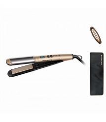 Rowenta Випрямитель Glam & Shine 2в1, темп.режимов-8, 140-210С, дисплей, керамика, золотой