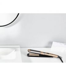 Rowenta Випрямитель Glam & Shine 2в1, темп.режимов-8, 140-210С, дисплей, керамика, золотой