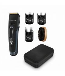 Rowenta Машинка для стрижки Advancer, сеть+акум., роторный мотор, насадок-3, кейс, титан.напыл., синий