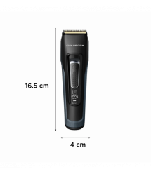 Rowenta Машинка для стрижки Advancer, сеть+акум., роторный мотор, насадок-3, кейс, титан.напыл., синий