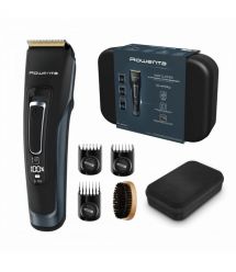 Rowenta Машинка для стрижки Advancer, сеть+акум., роторный мотор, насадок-3, кейс, титан.напыл., синий