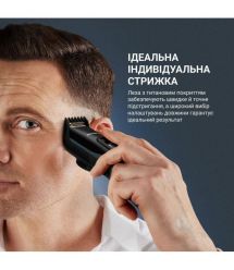 Rowenta Машинка для стрижки Advancer, сеть+акум., роторный мотор, насадок-3, кейс, титан.напыл., синий