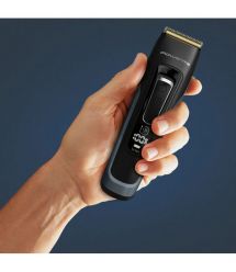 Rowenta Машинка для стрижки Advancer, сеть+акум., роторный мотор, насадок-3, кейс, титан.напыл., синий