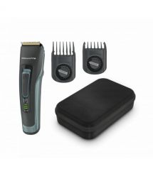 Rowenta Машинка для стрижки Advancer, сеть+акум., роторный мотор, насадок-2, кейс, титан.напыл., зеленый