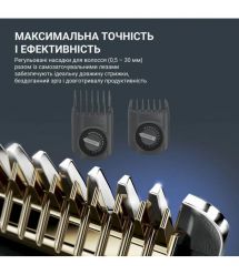 Rowenta Машинка для стрижки Advancer, сеть+акум., роторный мотор, насадок-2, кейс, титан.напыл., зеленый