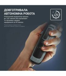 Rowenta Машинка для стрижки Advancer, сеть+акум., роторный мотор, насадок-2, кейс, титан.напыл., зеленый