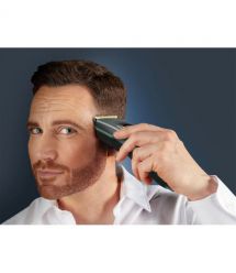 Rowenta Машинка для стрижки Advancer, сеть+акум., роторный мотор, насадок-2, кейс, титан.напыл., зеленый