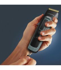 Rowenta Машинка для стрижки Advancer, сеть+акум., роторный мотор, насадок-2, кейс, титан.напыл., зеленый