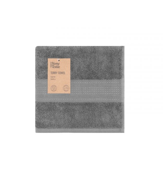 ARDESTO Полотенце махровое SuperSoft 50х90см, 100% хлопок, серый