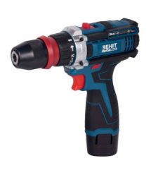 ZENIT Шуруповерт-дрель аккумуляторный Профи ЗПША-12/20 DFR 12В 2х2А-ч 25Нм 350-1500об-хв 1кг