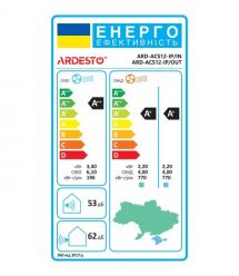 ARDESTO Кондиционер CoolSmartPro 35м2 инвертор 12000BTU 3.5кВт A++/A+ -25°С Wi-Fi R32 белый