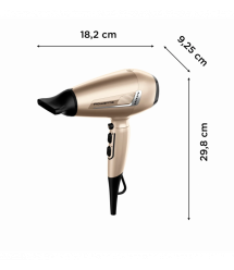 Rowenta Фен Pro Expert Tresor Collection, 2200Вт, режимов-3, иониз-я, дифузор, 2 концентратора, хол. обдув, бронзовый