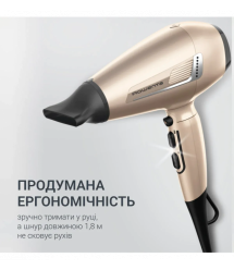 Rowenta Фен Pro Expert Tresor Collection, 2200Вт, режимов-3, иониз-я, дифузор, 2 концентратора, хол. обдув, бронзовый