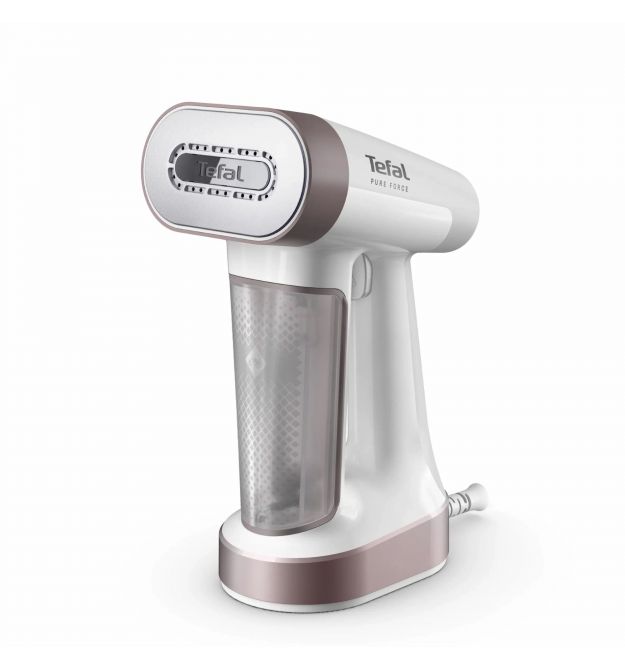 Tefal Отпариватель компактный Pure Force 2в1, 1800Вт, 180мл, постоянный пар - 35гр, керам. подошва, белый