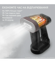Tefal Отпариватель компактный Pure Force 2в1, 1800Вт, 180мл, постоянный пар - 35гр, керам. подошва, белый