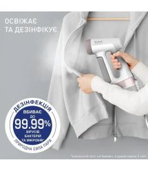 Tefal Отпариватель компактный Pure Force 2в1, 1800Вт, 180мл, постоянный пар - 35гр, керам. подошва, белый