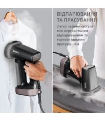 Tefal Отпариватель компактный Pure Force, 1800Вт, 180мл, постоянный пар - 35гр, керам. подошва, черно-розовый