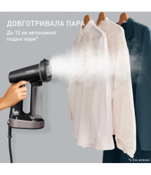 Tefal Отпариватель компактный Pure Force, 1800Вт, 180мл, постоянный пар - 35гр, керам. подошва, черно-розовый
