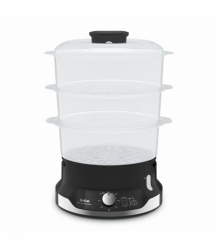 Tefal Пароварка Convenient, 800Вт, чаша-9л, резервуар для воды -1л, механическое управл., пластик, черный