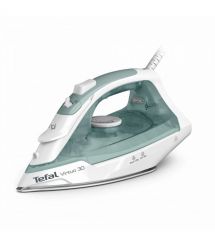 Tefal Утюг Virtuo 30, 1800Вт, 240мл, паровой удар -120гр, постоянный пар - 27гр, керам. подошва, бело-зеленый
