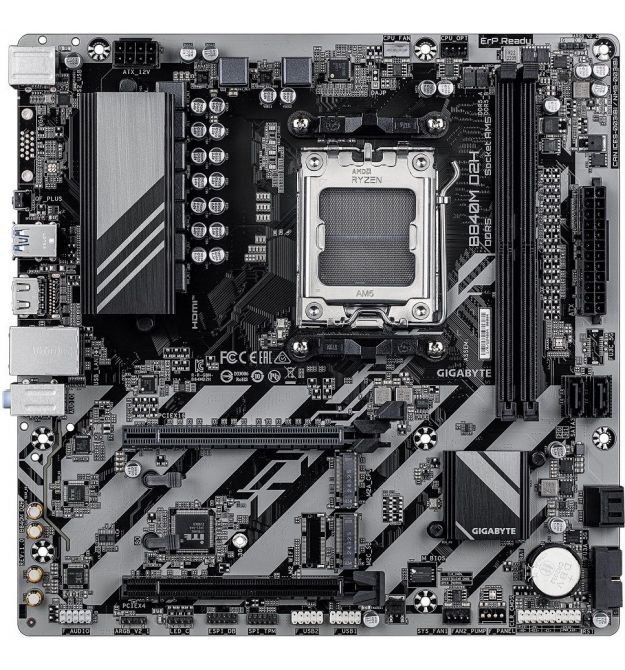 Gigabyte Материнская плата Motherboard B840M D2H sAM5 B840 2xDDR5 M.2 HDMI mATX