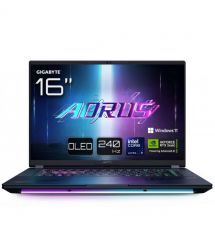 Gigabyte Ноутбук AORUS MASTER 16 16.0 QHD OLED 240Hz, INTEL ARL HX Ultra9, 32GB, F2TB, NVD5080-16, W11, черный