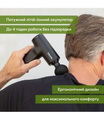 Beurer Масажер для тела, литий-ионный аккум., 3 насадки, вес - 0,49кг, черный