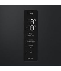LG Холодильник с нижн. мороз., холод.отд.-277л, мороз.отд.-107л, 2дв., А++, инв., зона св-ти, матовый черный