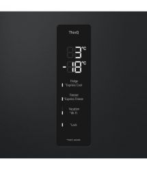 LG Холодильник с нижн. мороз., холод.отд.-277л, мороз.отд.-107л, 2дв., А++, инв., зона св-ти, матовый черный